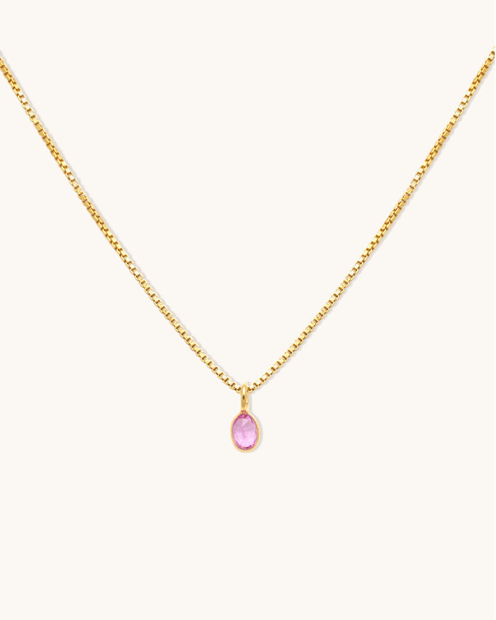 Sofia Slice Pink Sapphire Necklace