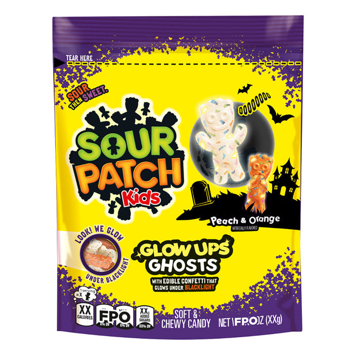 Sour Patch Kids Glow Ups Ghosts Gummy Candy - 12 Count