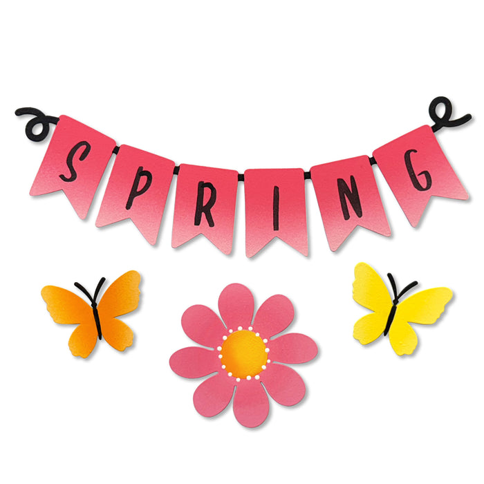 Spring Wreath Kit Magnets S/4