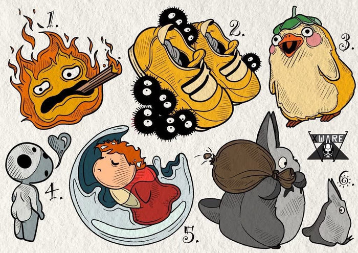 Studio Ghibli inspired designs by Emily (2025)