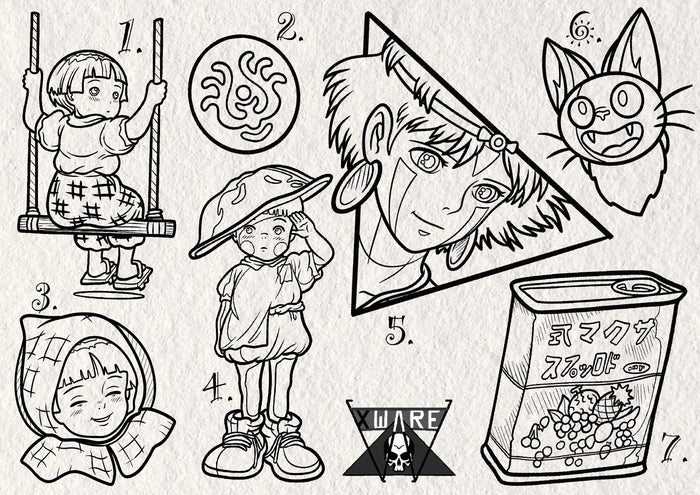 Studio Ghibli inspired designs by Emily (2025)
