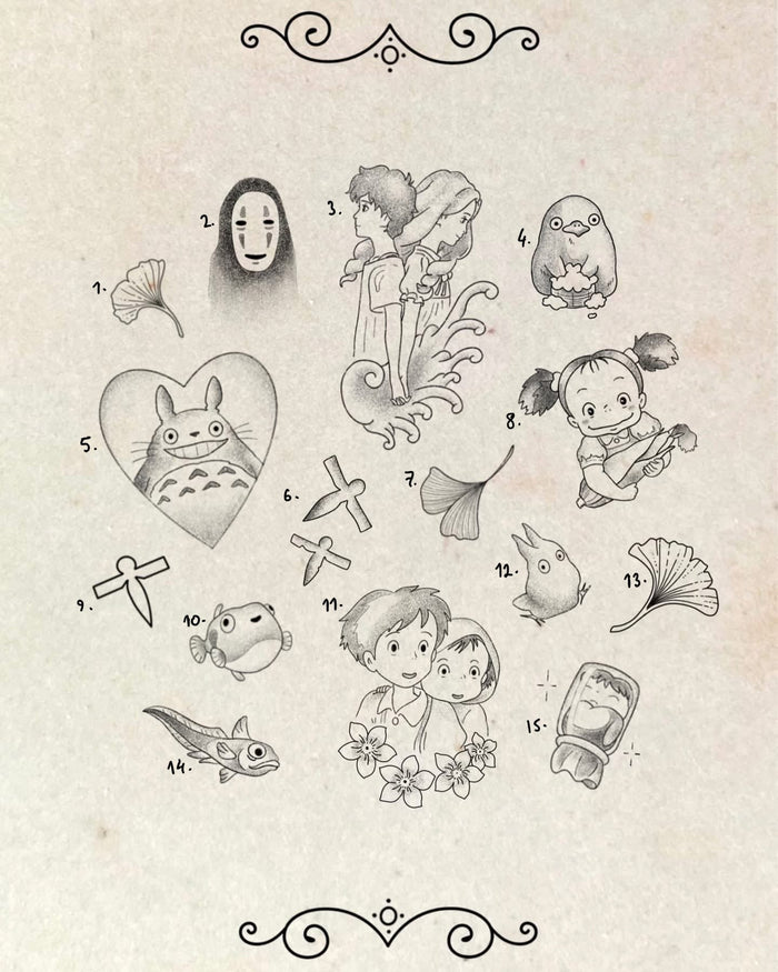 Studio Ghibli inspired designs by Magda (2025)