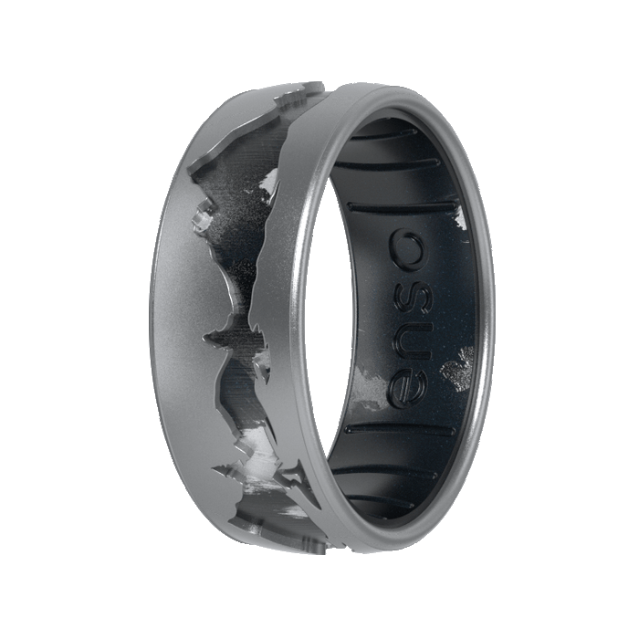 Etched Nature Silicone Ring - Summit
