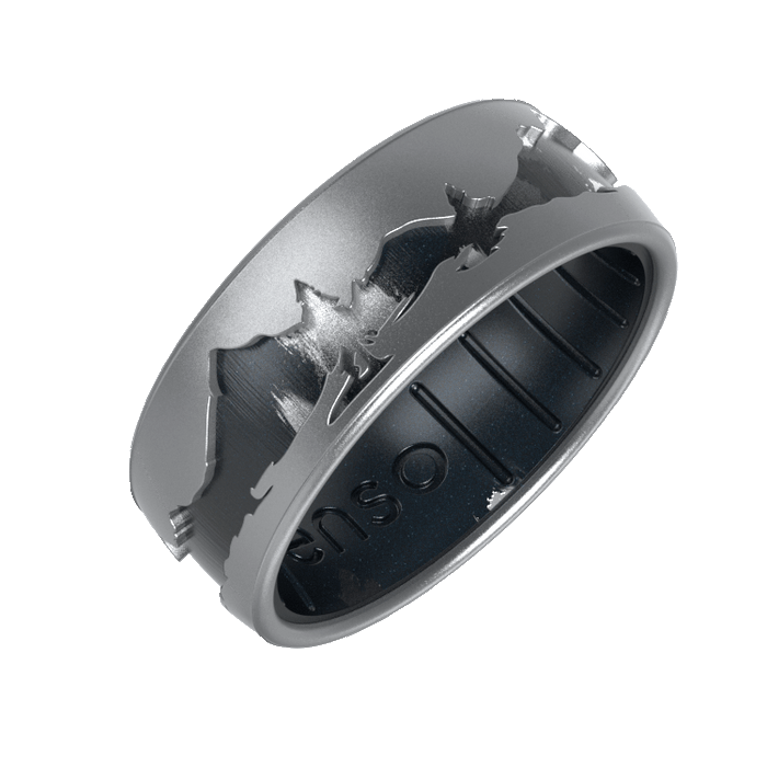 Etched Nature Silicone Ring - Summit