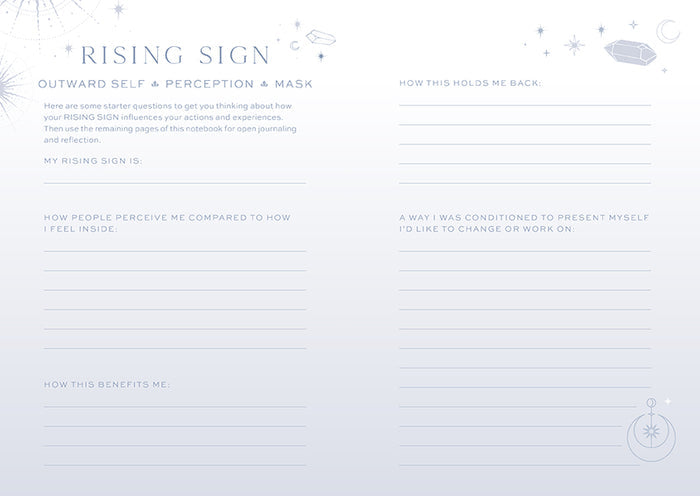 Sun Moon Rising Astrology Notebook Set