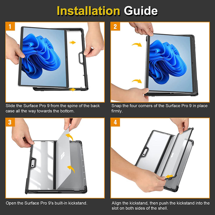 fintie surface pro 11 case installation guides