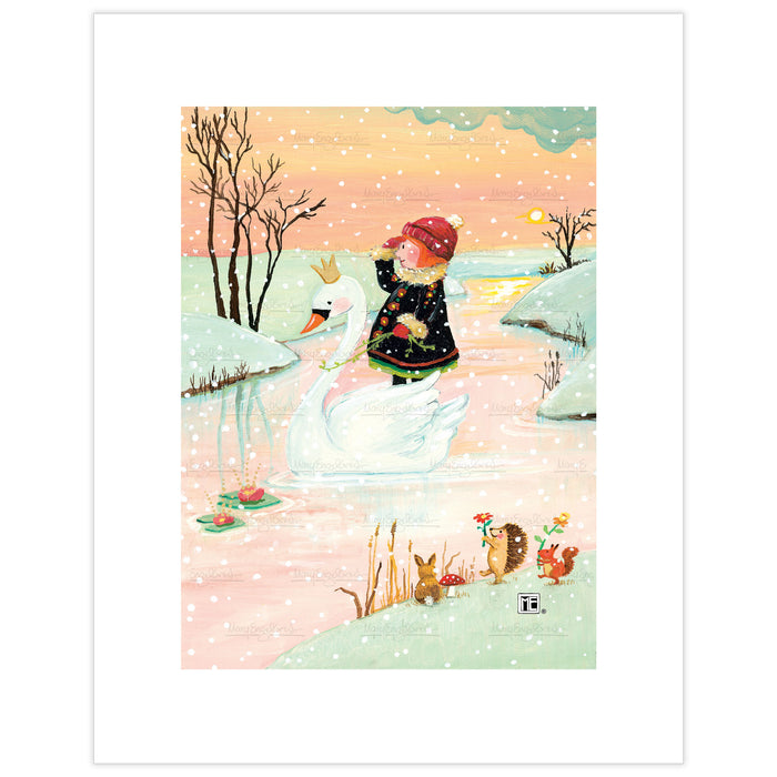 Swan Ride Fine Art Print