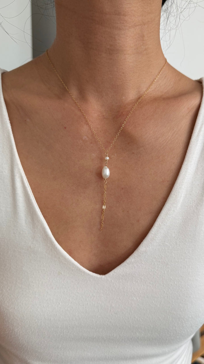 Sway lariat - Freshwater pearl