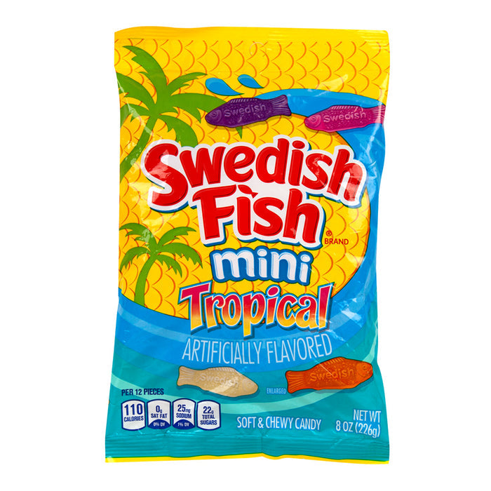 Swedish Fish Tropical Gummy Candy - 12 Count