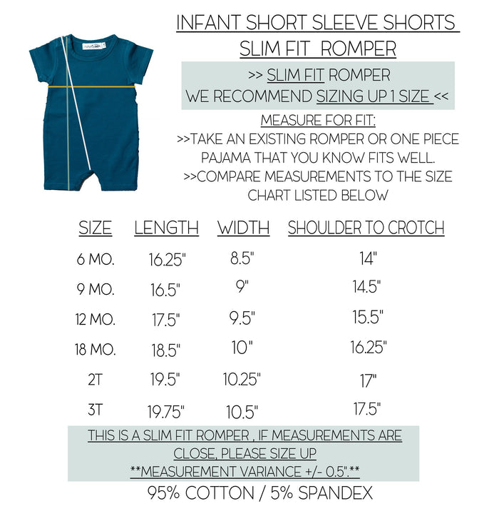 "T is for Two" Shorts Slim Fit 2nd Birthday Romper
