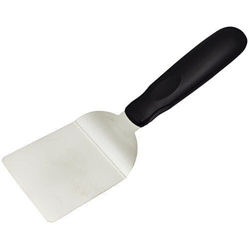 Tablecraft  8.75 inch Stainless Steel Pizza Server with Black Handle Make it easy to serve fresh, hot pizza with this server. Great to have in the kitchen or on the tables for customers to serve themselves-PS225 Hannah's Variety Store