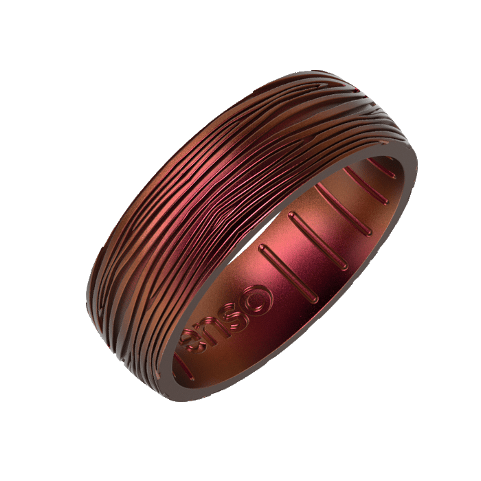 Etched Natural Forces Silicone Ring - Tapestry of Time