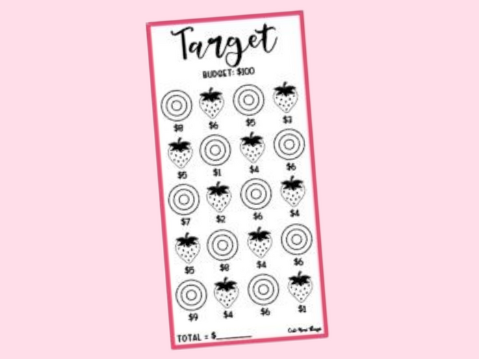 Target | Savings Insert or Cash Envelope | Square | 100