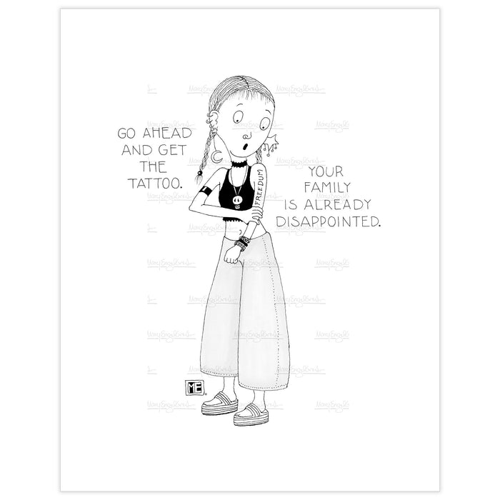 Tattoo Regrets Fine Art Print