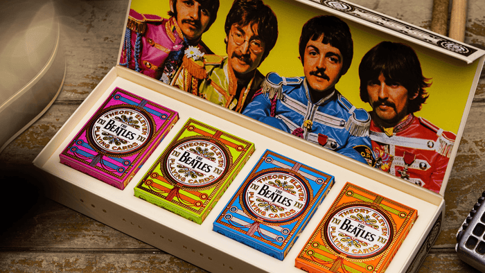The Beatles Playing Cards - Pink Playing Cards by Theory11