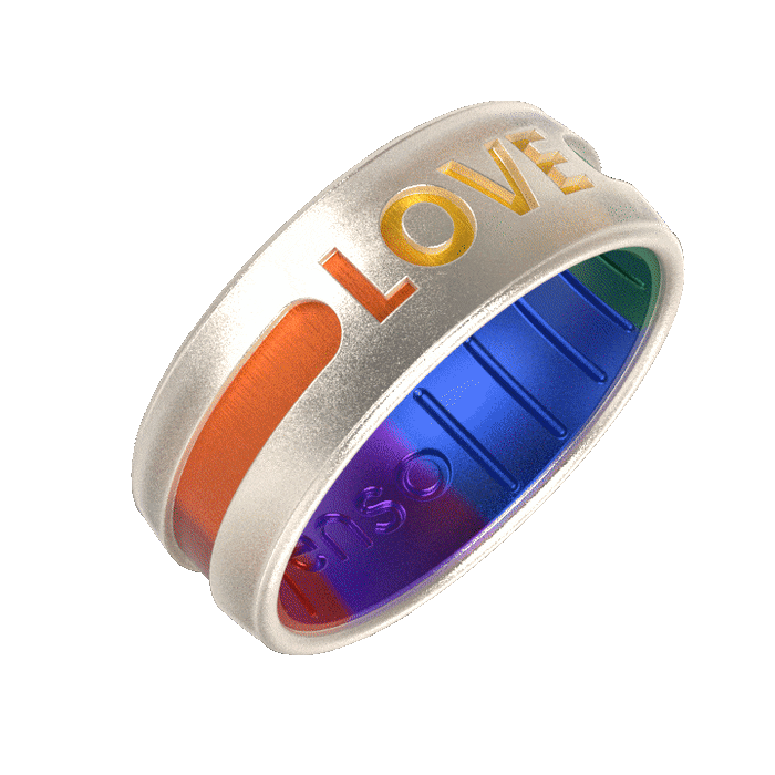 Etched Silicone Ring - The Love Ring - Unicorn
