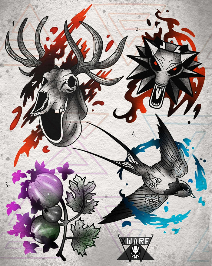 The Witcher inspired designs by Emily (2025)