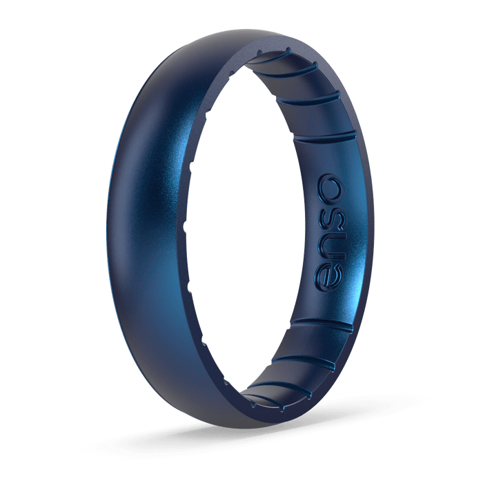 Elements Classic Thin Silicone Ring - Gunmetal