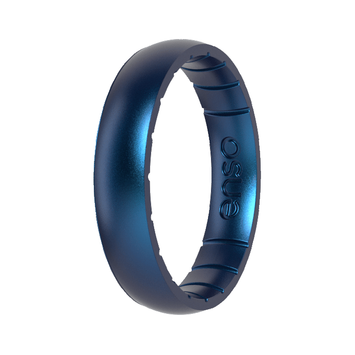 Elements Classic Thin Silicone Ring - Gunmetal