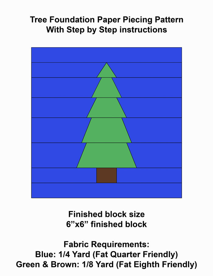 Tree Foundation Paper Piecing Pattern PDF