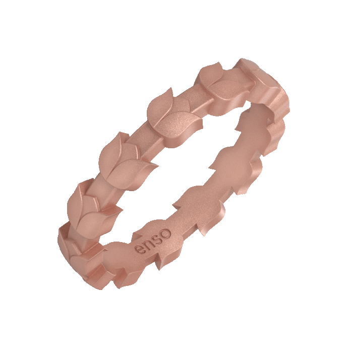 Tulip Stackable Silicone Ring - Metallic Rose Gold