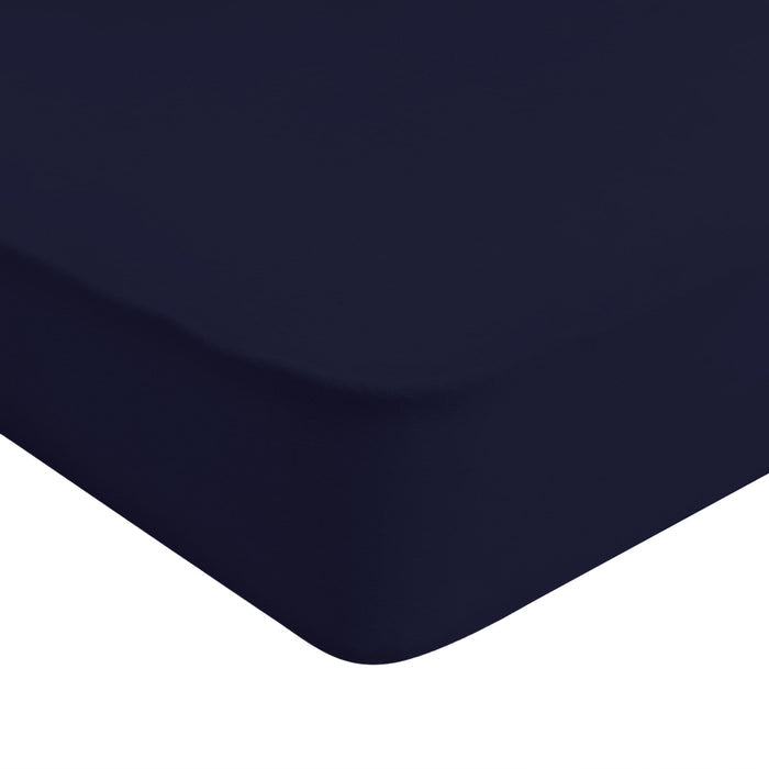Corner of Kyte Baby Twin Sheet in Navy