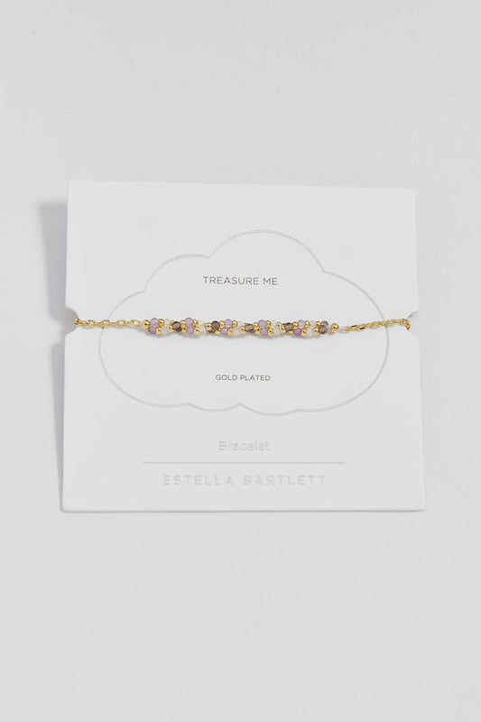 Twisted Lilac Gemstone Beaded Bracelet