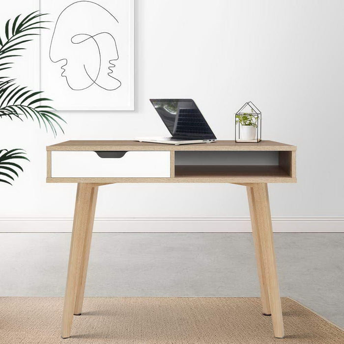 Two Drawer Wood Computer Desk-Home Living Store-Furniture > Office Furniture > Desks