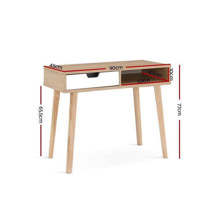 Two Drawer Wood Computer Desk-Home Living Store-