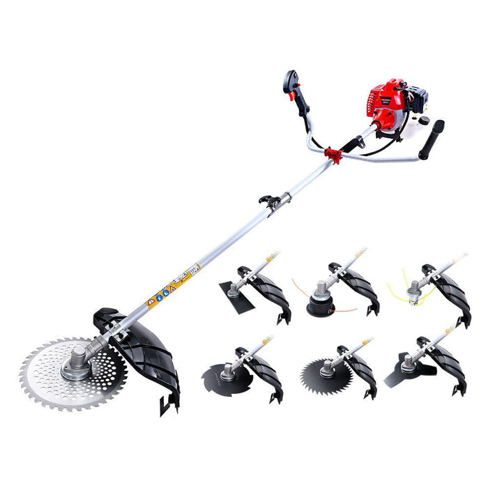 Two Stroke Pole Chainsaw Petrol Hedge Trimmer Tree Pruner 7 In 1
