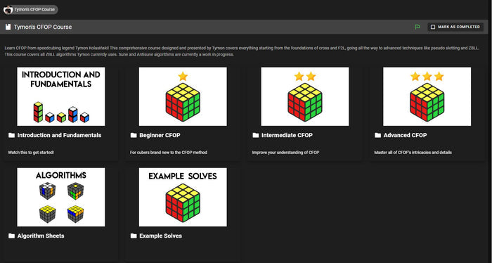 Tymon's CFOP Course [Cubing.GG Digital Course]