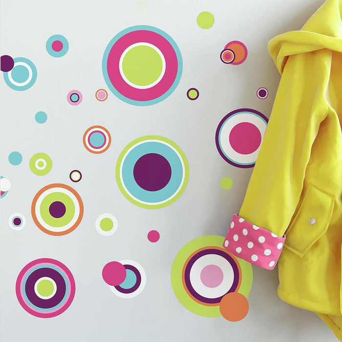 Urban Decor Crazy Dots DIY Removable Wall Stickers Multicoloured