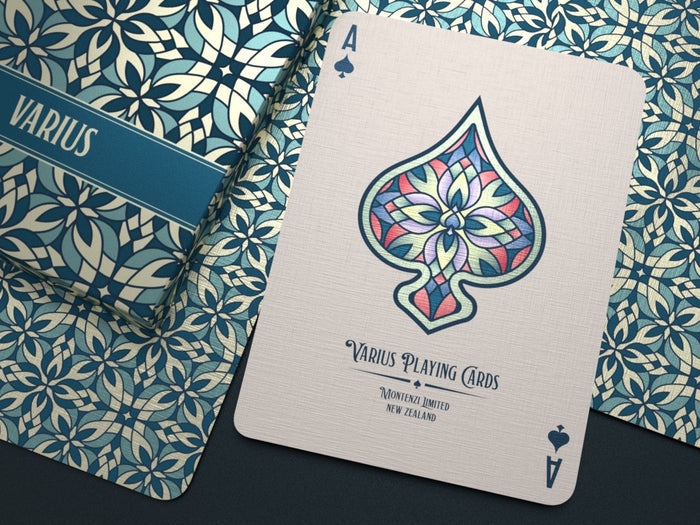 Varius Playing Cards - Limited Edition Teal Playing Cards by Montenzi Playing Cards