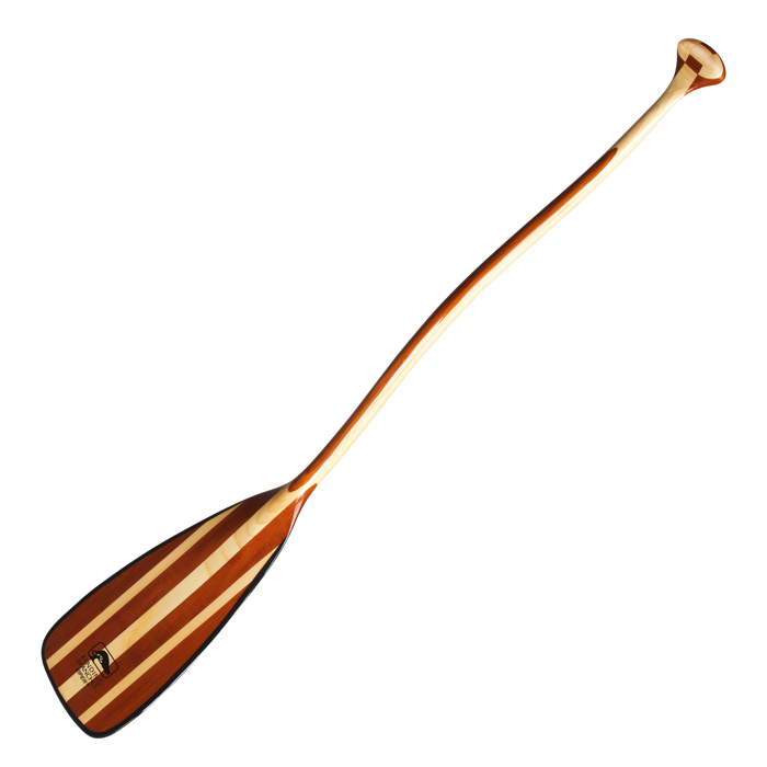 Viper wooden canoe paddle full paddle blade to grip angled to see the bend