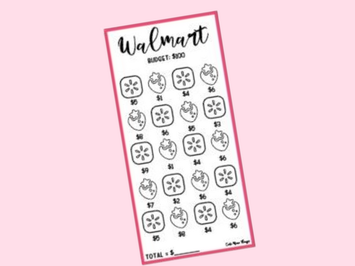 Walmart | Savings Insert or Cash Envelope | Square | 100
