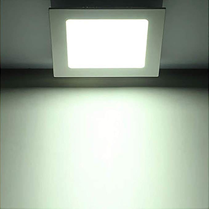 Westinghouse 4,6,8 Inch Square White Integrated Recessed LED Panels,320,720,1200 Lumens, 100-265 Volts MES