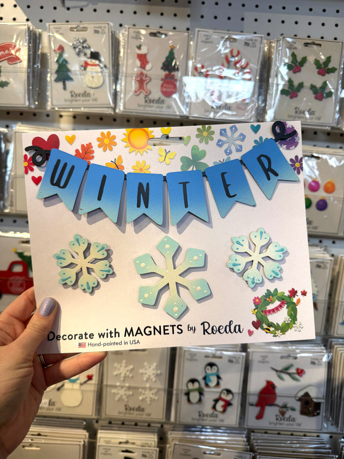 Winter Wreath Kit Magnets S/4
