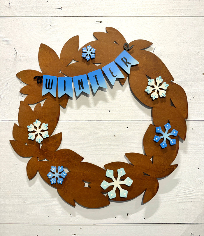 Winter Wreath Kit Magnets S/4