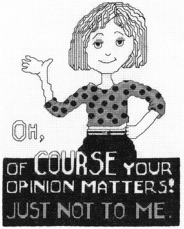 Your Opinion Counted Cross Stitch Leaflet